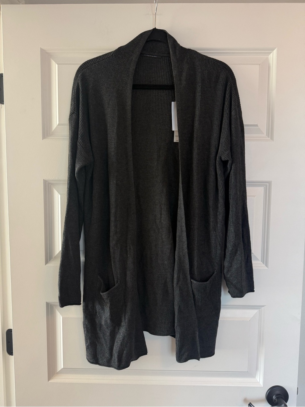 NWT Tahari Ribbed Open Front Cardigan